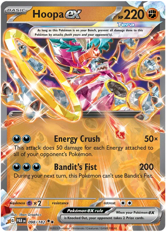 Hoopa ex - 098/182 - Double Rare - Paradox Rift - Pokemon Card - NM/M
