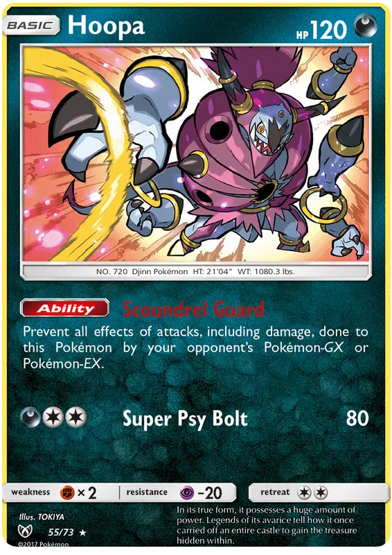 Hoopa - 55/73 - Holo Rare - Shining Legends - NM/M