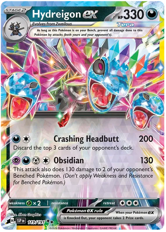 Hydreigon ex 119/191 Surging Sparks SSP Pokemon Card NM