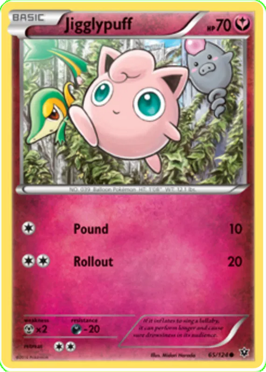 Jigglypuff 65/124 Common - Pokemon TCG XY-Fates Collide - Reverse Holo (NM)
