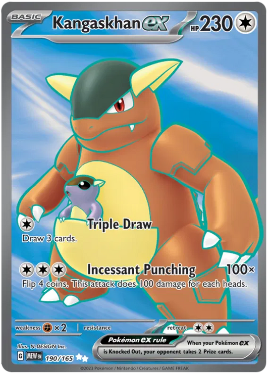 Kangaskhan ex - 190/165 - 151 - Ultra Rare - NM - Pokemon Card
