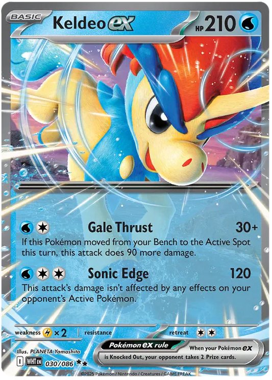 Keldeo ex - 030/086 - Ultra Rare - White Flare WHT - NM/M