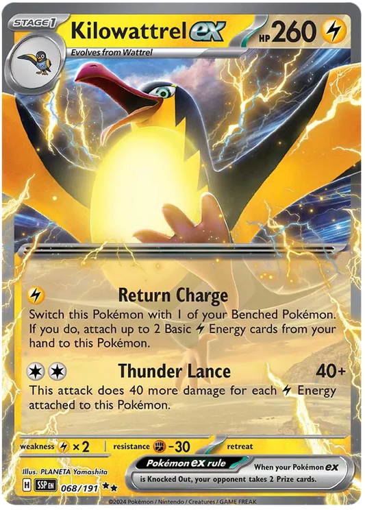 Kilowattrel ex - 068/191 - Ultra Rare - Surging Sparks - NM/M