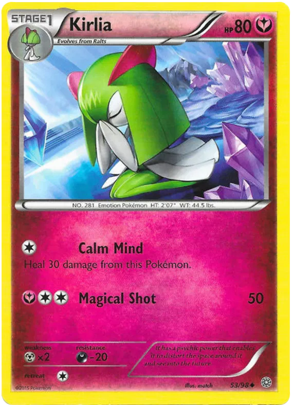 Kirlia 53/98 Uncommon - Pokemon TCG XY: Ancient Origins - Reverse Holo (NM)