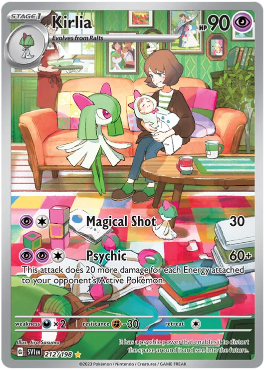 Kirlia - 212/198 - Illustration Rare - Scarlet & Violet Base - Pokemon - NM/M