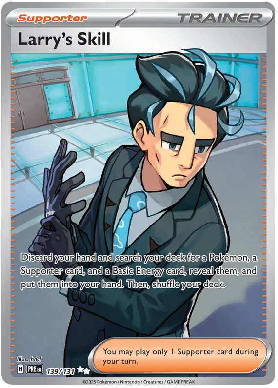 Larry's Skill 139/131 - Ultra Rare - Prismatic Evolutions Pokemon TCG Card NM/M