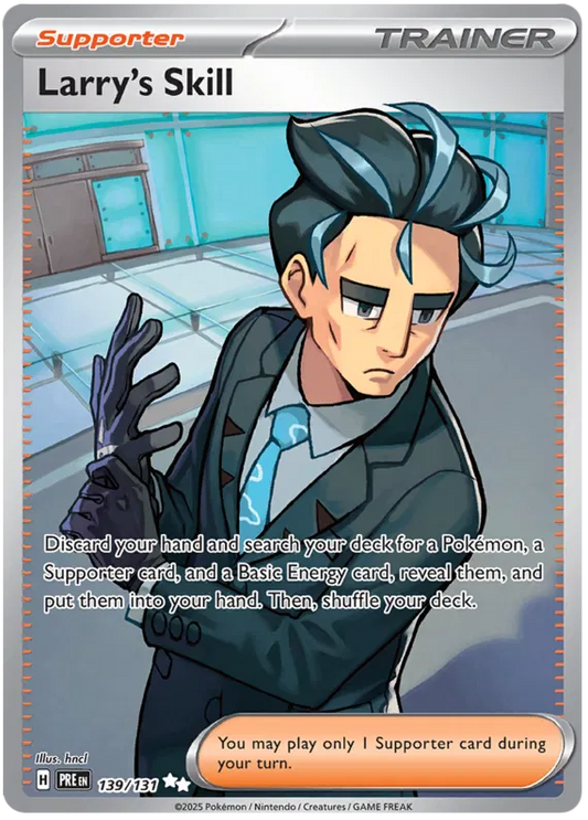 Larry's Skill 139/131 - Ultra Rare - Prismatic Evolutions Pokemon TCG Card NM/M