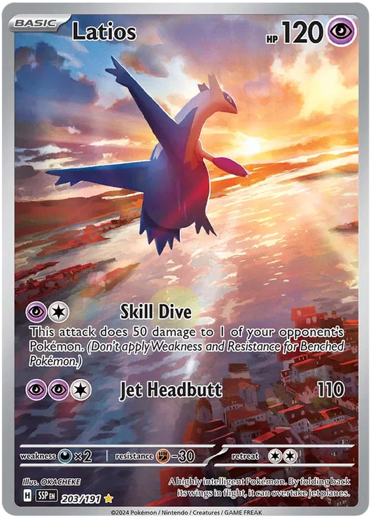 LATIOS [FULL ART] - 203/191 - SURGING SPARKS SSP IR ENGLISH POKEMON - NM