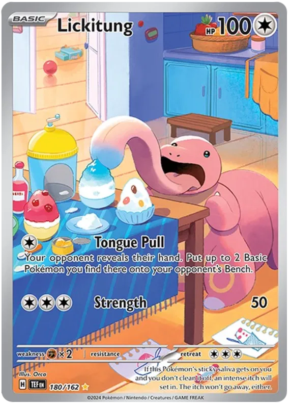 Pokemon TCG Lickitung 180/162 Illustration Rare Temporal Forces NM/M
