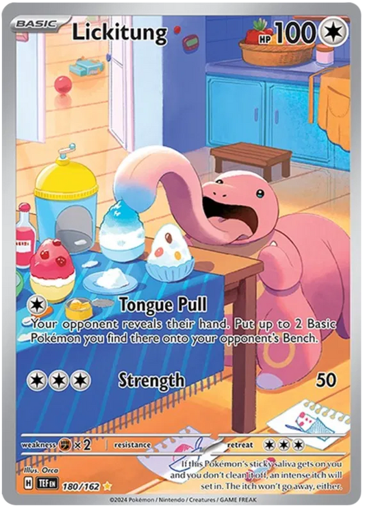 Pokemon TCG Lickitung 180/162 Illustration Rare Temporal Forces NM/M