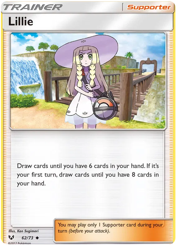 Pokemon Card TCG - Lillie - 62/73 - Shining Legends - Reverse Holo NM/M