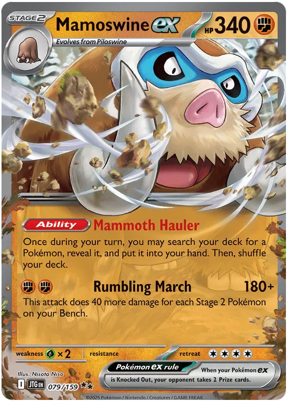 Mamoswine ex 079/159 Journey Together JTG Pokemon Card NM