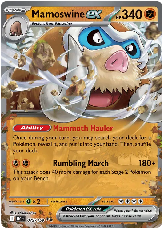 Mamoswine ex 079/159 Journey Together JTG Pokemon Card NM