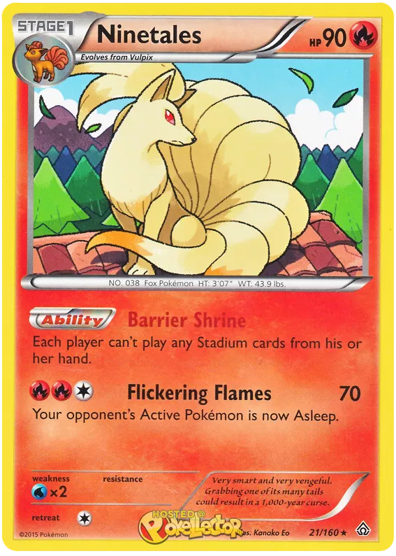 Ninetales - 21/160 Primal Clash - Reverse Holographic NM/M