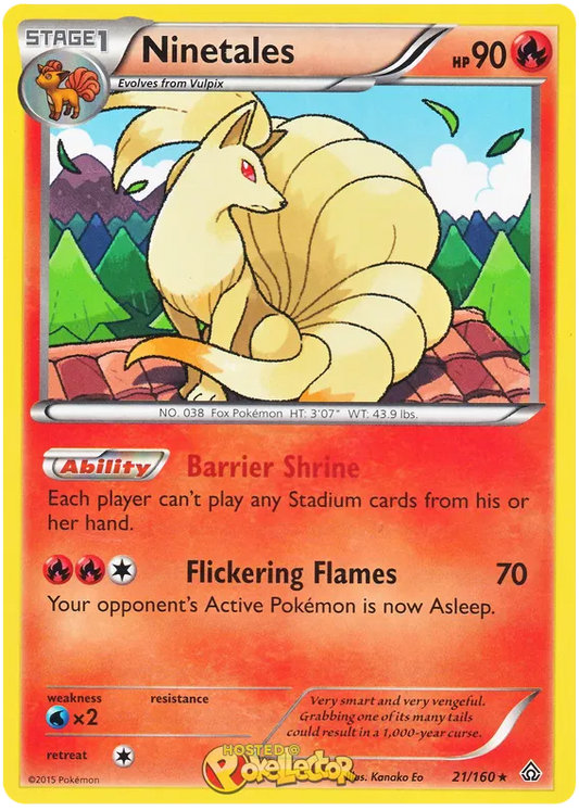 Ninetales - 21/160 Primal Clash - Reverse Holographic NM/M