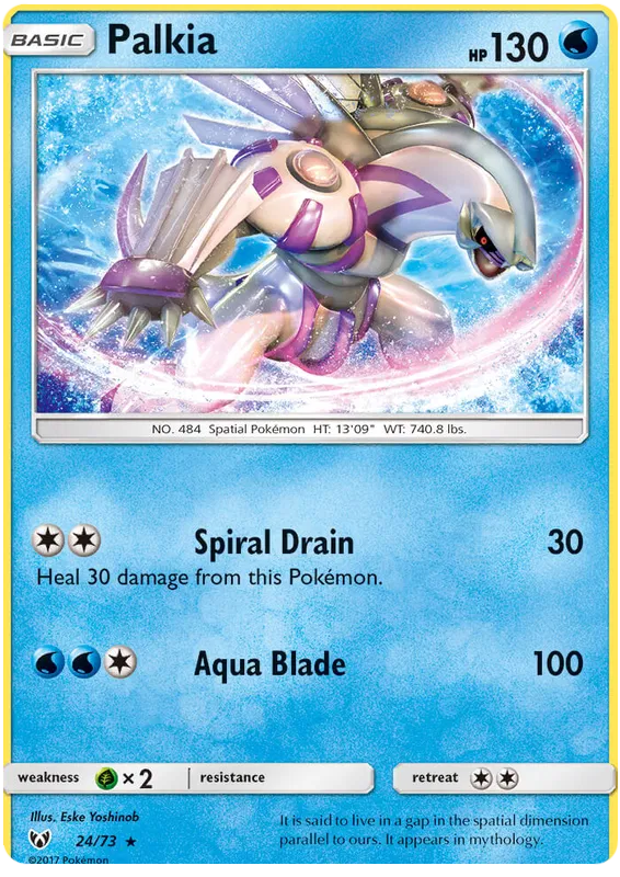 Palkia 24/73 Reverse Holo Shining Legends NM