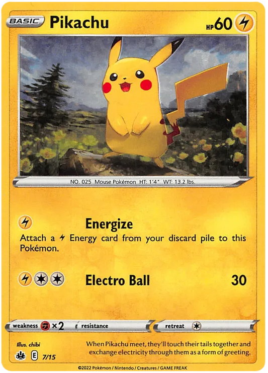 Pikachu 7/15 Holo McDonalds 2022 Pokemon Card NM
