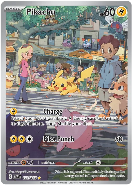 Pokémon TCG Pikachu Scarlet & Violet-151 173/165 Holo Illustration Rare NM M