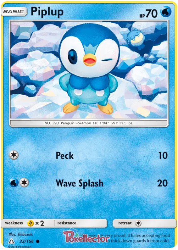 Pokemon Piplup 32/156 (Reverse Holo) NM/M