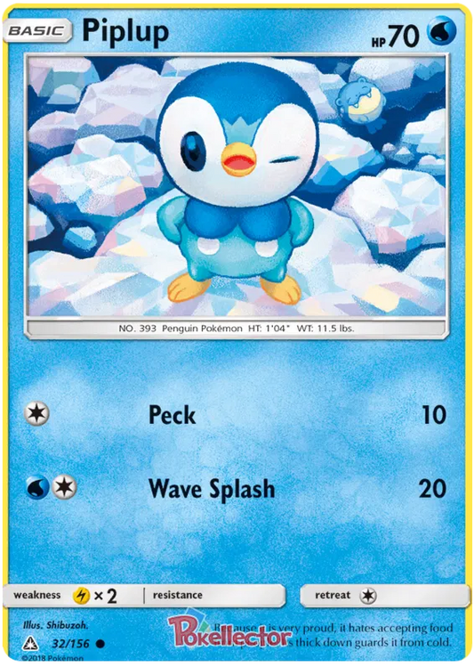 Pokemon Piplup 32/156 (Reverse Holo) NM/M