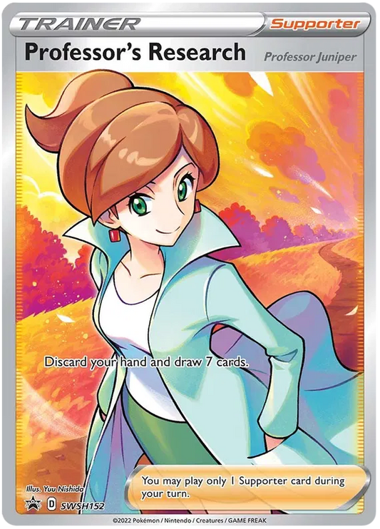 Pokemon TCG Cards Professor's Research SWSH152 Full Art Promo Holo NM