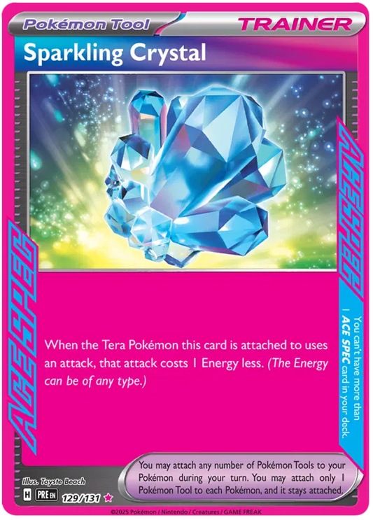 Sparkling Crystal - 129/131 - Holo - Prismatic Evolutions - Pokemon Card - NM/M