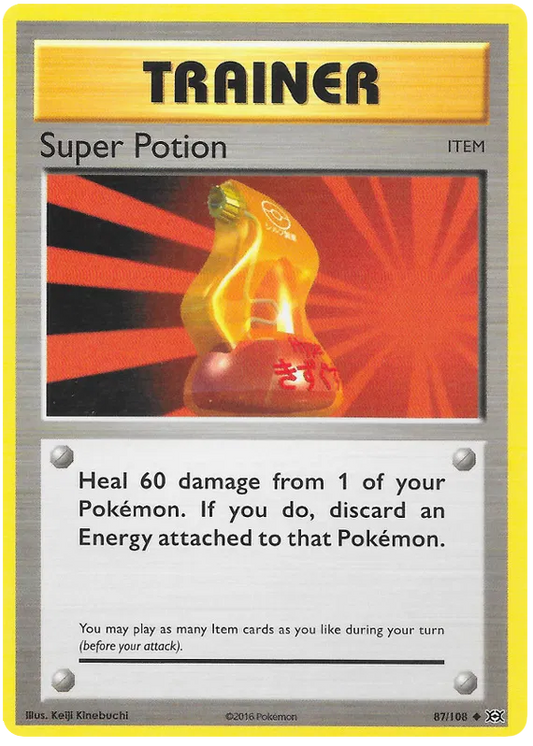 Super Potion 87/108 Reverse Holo XY Evolutions Pokemon Card