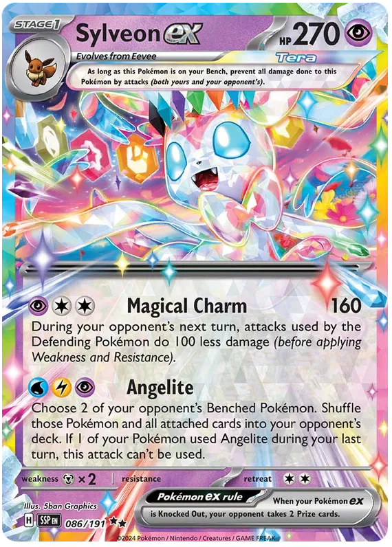 Sylveon Ex 086/191 Surging Sparks Double Rare Pokémon TCG NM