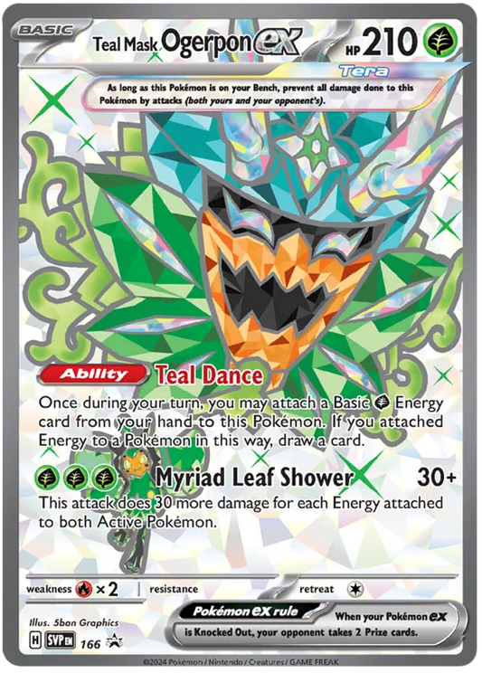 Teal Mask Ogerpon EX - SVP166 - Black Star Promo - Pokémon TCG - NM/M