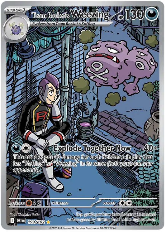 Team Rockets Weezing - Destined Rivals 199/182 - Illustration Rare - Pokémon - NM/M