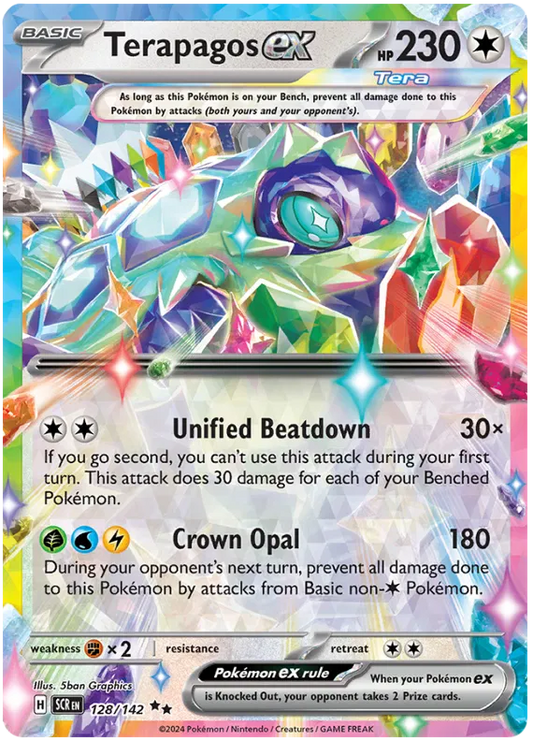 Terapagos ex - 128/142 - Double Rare - Stellar Crown - Pokemon Card - NM/M