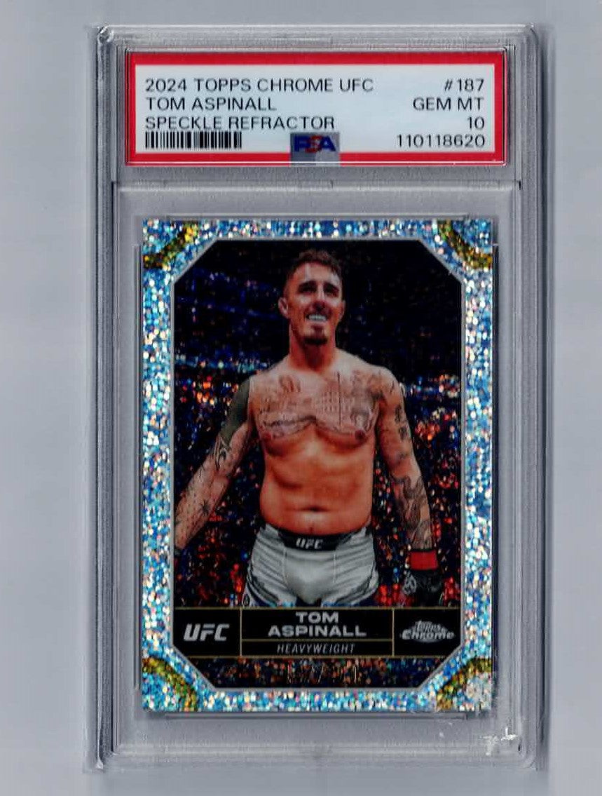 24 TOPPS CHROME TOM ASPINAL SPECKLE #187 /299 PSA 10