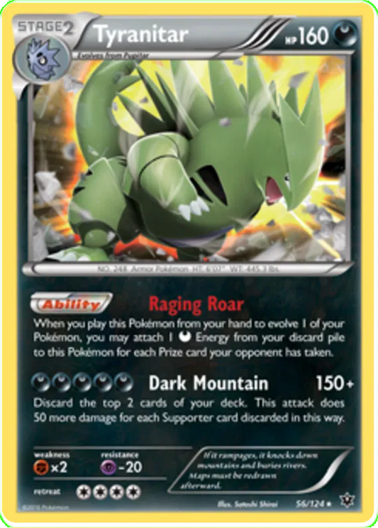 Tyranitar 56/124 Reverse Holo Fates Collide Pokemon Card NM
