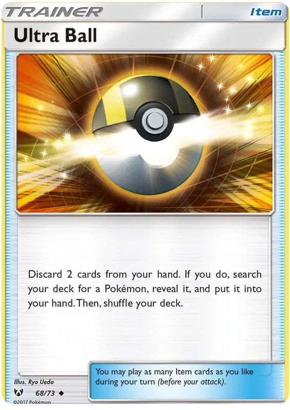 Ultra Ball - 68/73 - Reverse Holo Uncommon - Shining Legend NM/M