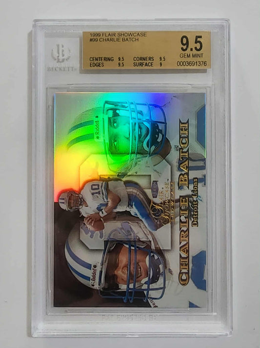 1999 Flair Showcase #99 Charlie Batch bgs 9.5