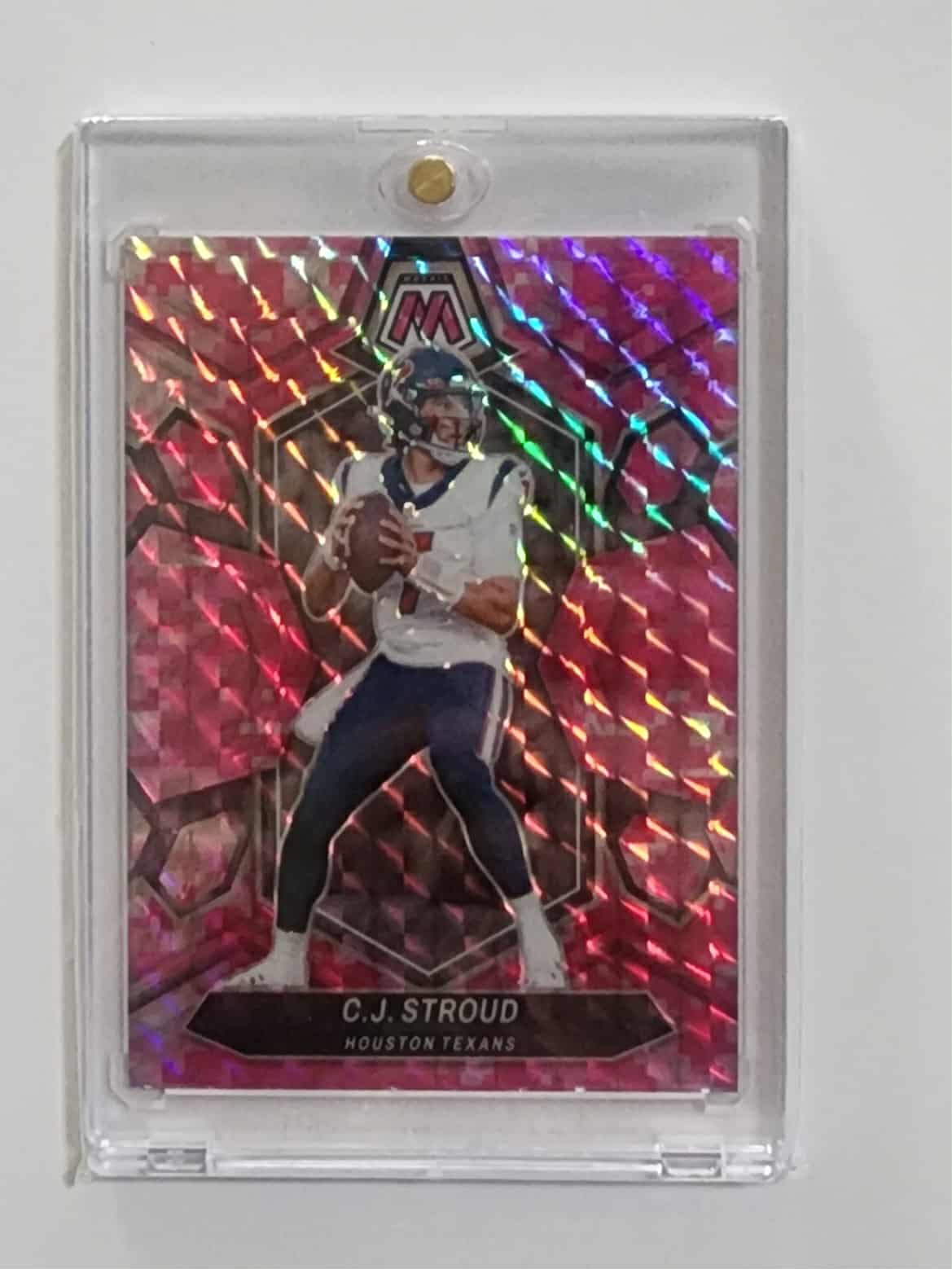 2024 Panini Mosaic Cj Stroud Pink Camo Mosaic #85