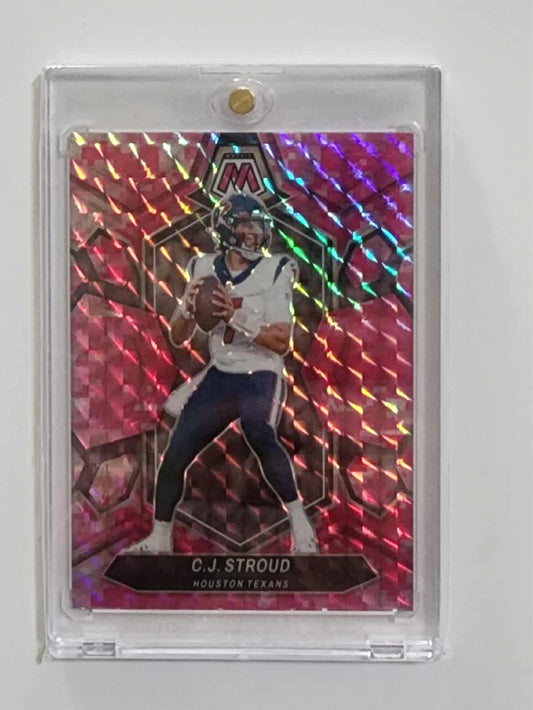 2024 Panini Mosaic Cj Stroud Pink Camo Mosaic #85