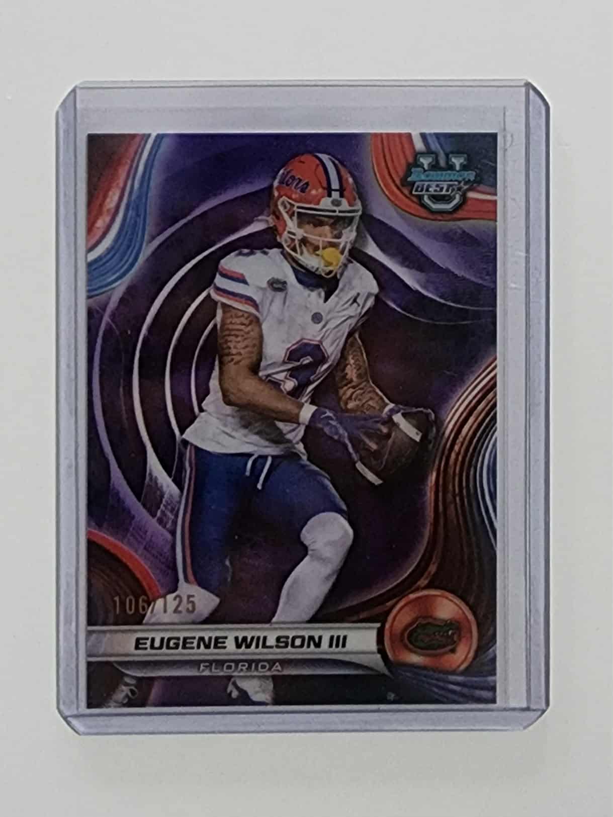 2024 Bowman U Best Purple Refractor/125 Eugene Wilson III #67 Florida Gators