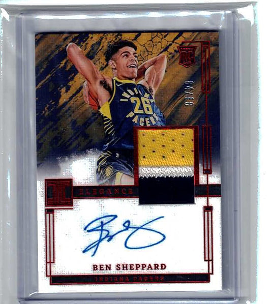 2023-24 Panini Impeccable Ben Sheppard Rookie Patch Auto On Card 84/88 RC RPA