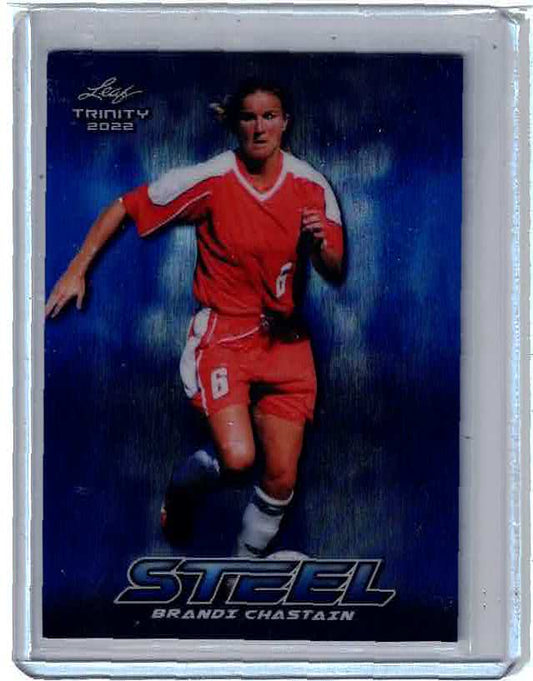 2022 Leaf Trinity Steel Blue Prismatic 8/15 Brandi Chastain #TSB-7