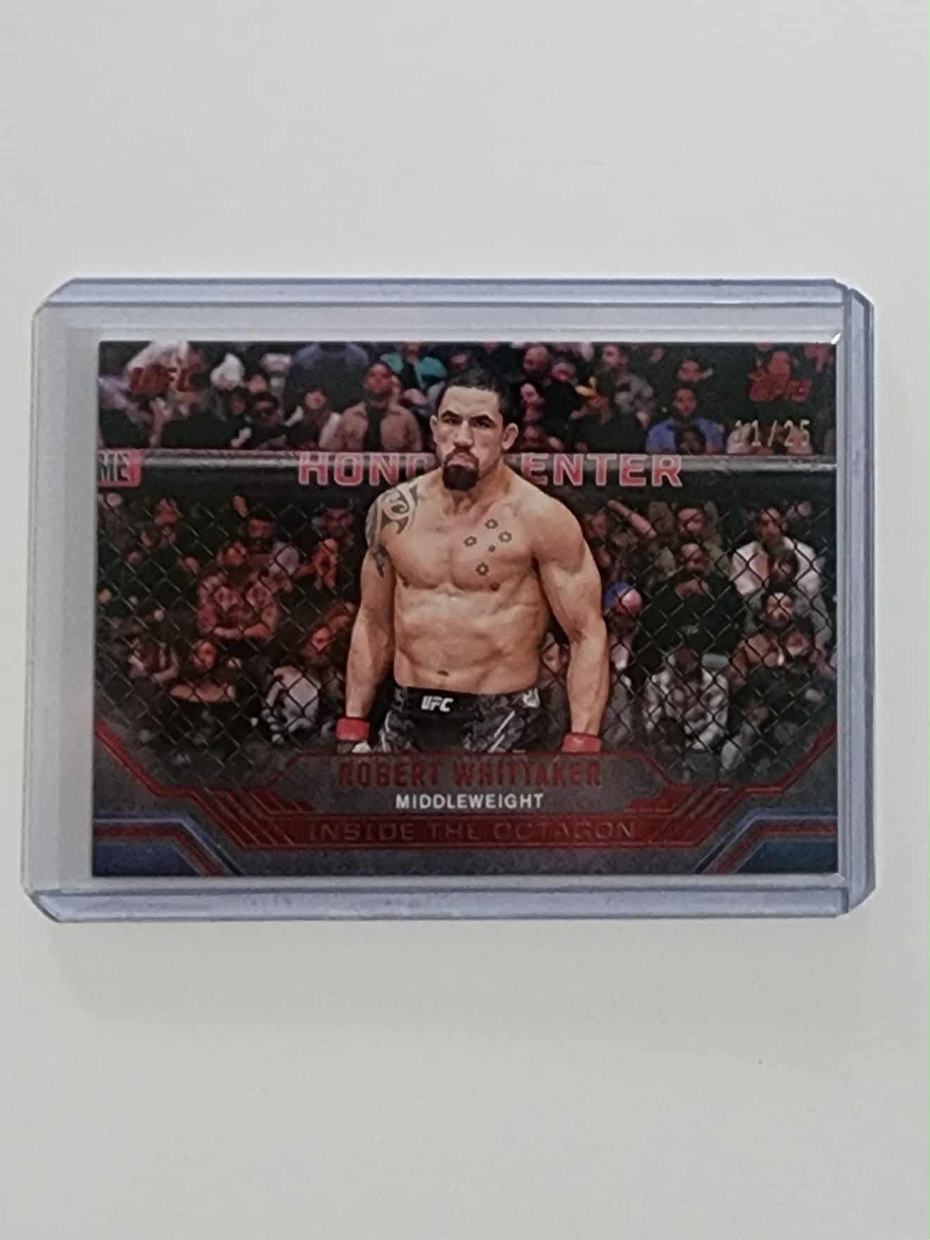 2024 Topps UFC Knockout Inside the Octagon RED /25 Robert Whittaker #ITO-16