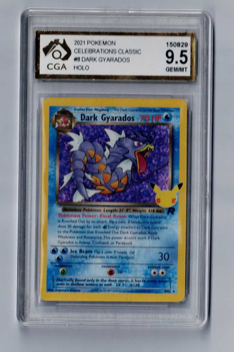 CGA 9.5 - DARK GYARADOS - 8/82 - CELEBRATIONS 25TH POKEMON ENGLISH HOLO