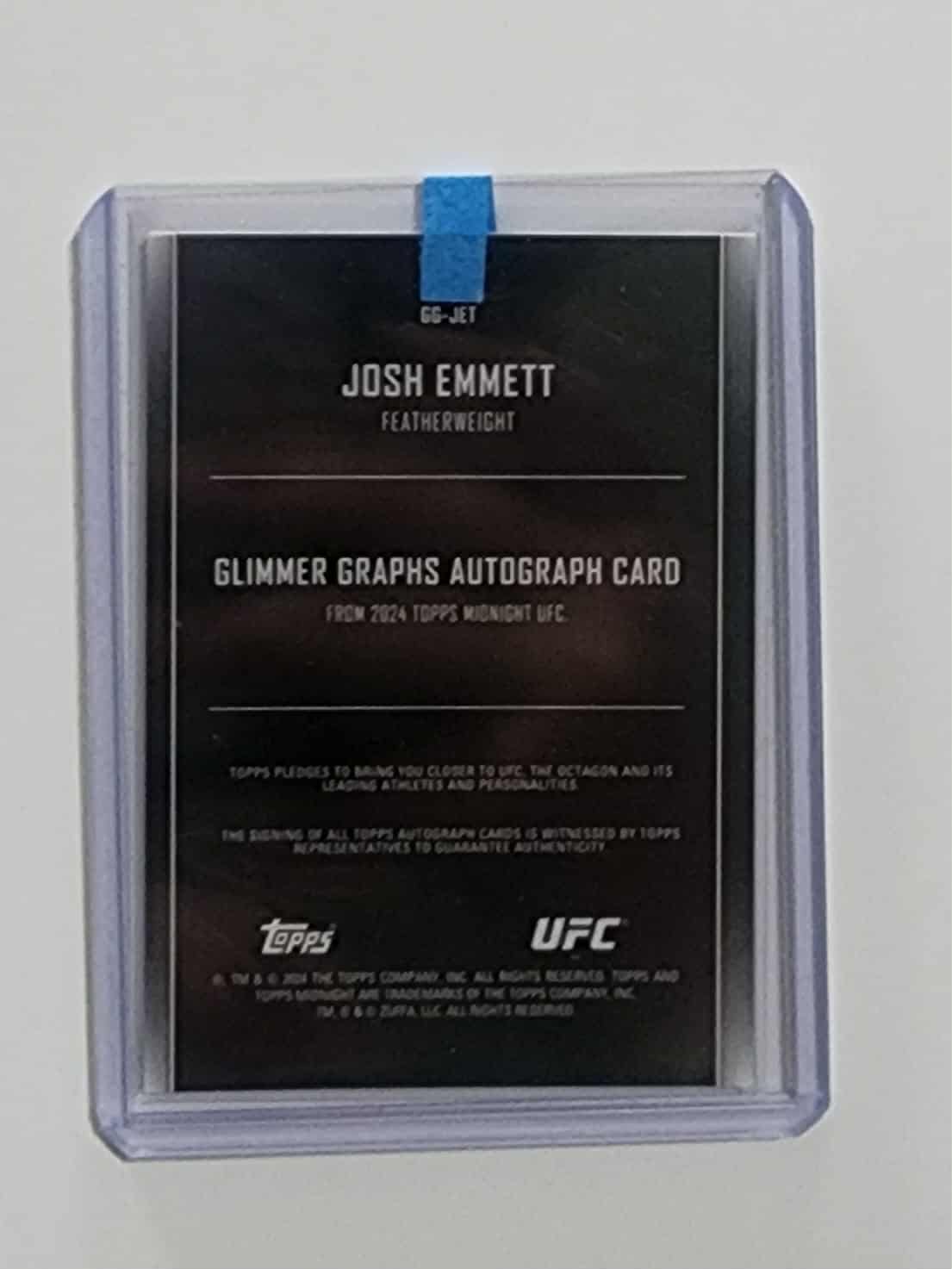 2024 Topps UFC Midnight Josh Emmett Glimmer Graphs Autograph Auto - #GG-JET
