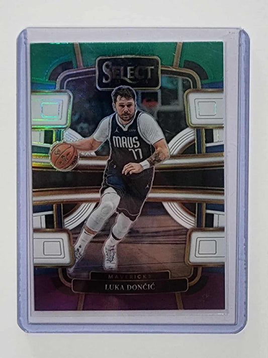 2023-24 Panini Select Green White Purple Prizms #51 Luka Doncic Dallas Mavericks