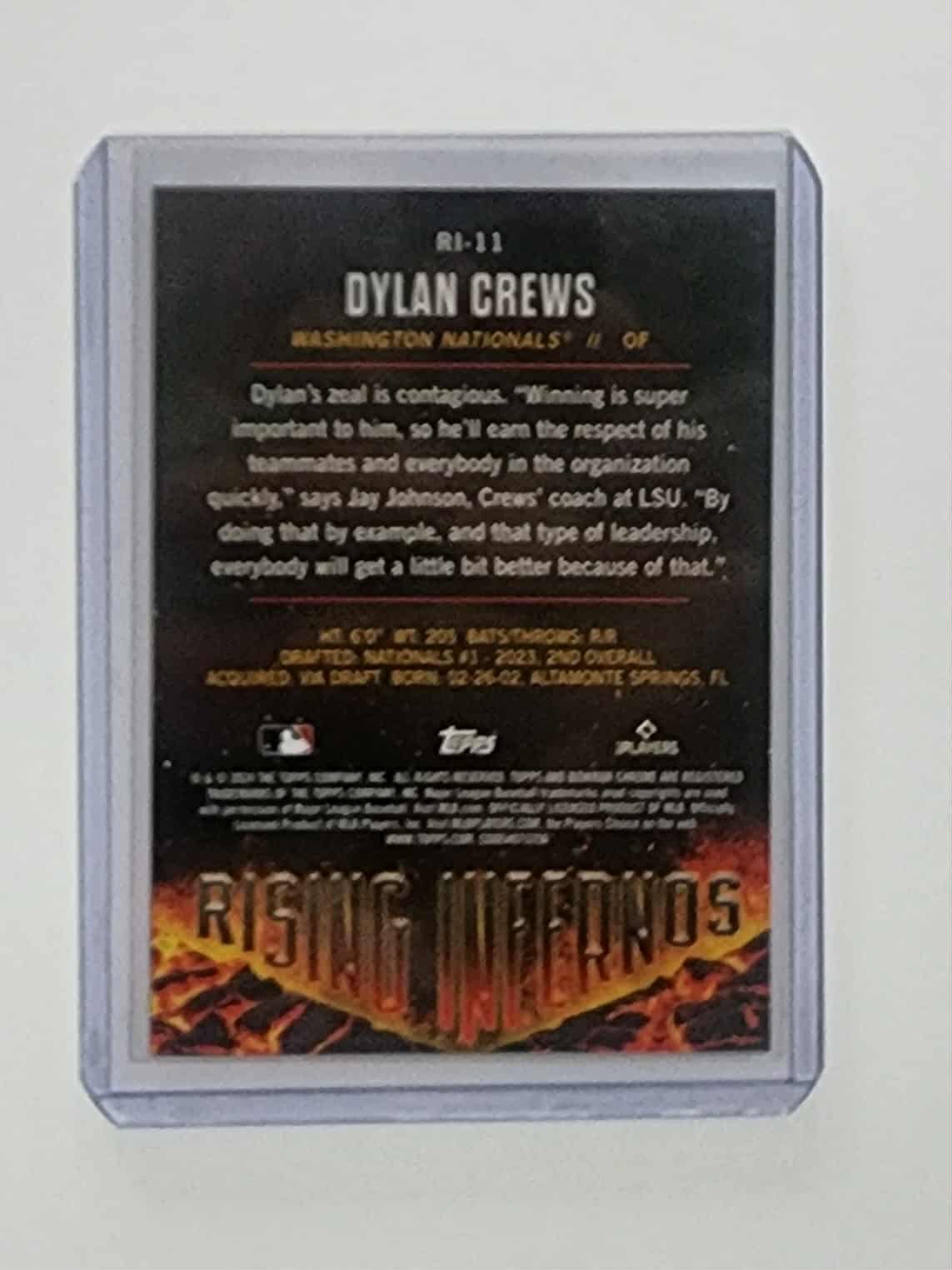 2024 Bowman Dylan Crews Rising Infernos Rookie RC #RI-11
