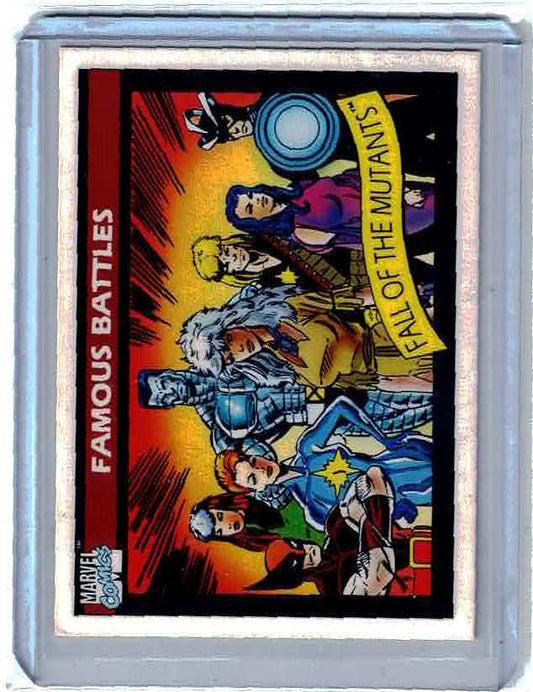 1990 Marvel Comics Famous Battles Trading Card #102 Fall Of The Mutants