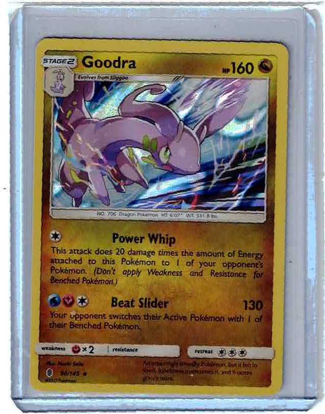 Goodra 96/145 Holo Rare Pokémon Card 2017 Guardians Rising NM/M