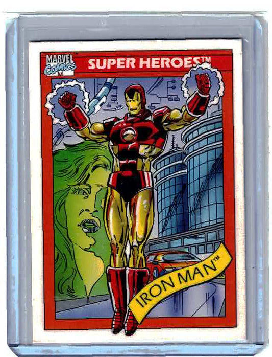 1990 Impel Marvel Universe Trading Card #42 Iron Man NM/M