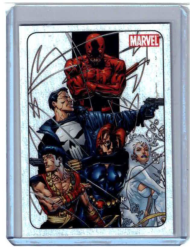 2010 70 Years of Marvel Comics Metallic Ink Daredevil Punisher Black Widow 1d7a