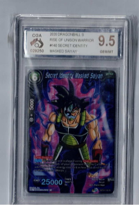 Dragon Ball Super Card Game Secret Identity Masked Saiyan Rare Foil #BT10-140 R CGA 9.5